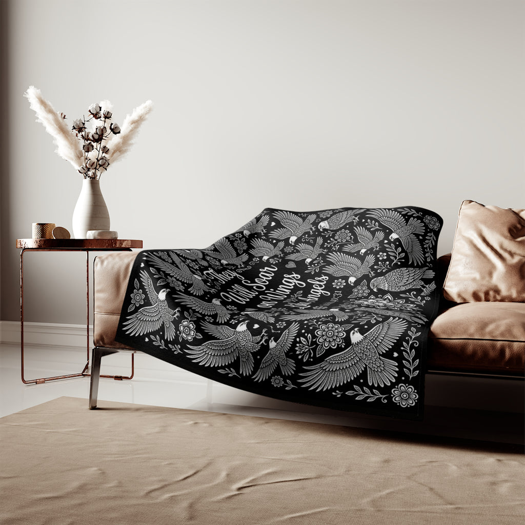 They Will Soar on Wings Like Eagles Colorable Blanket