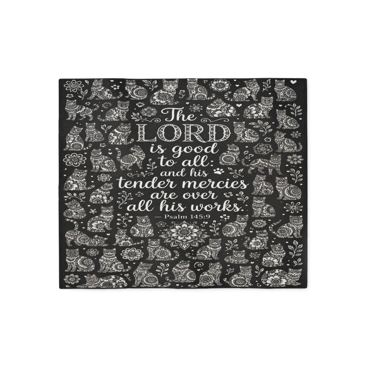 Faith and Cats Colorable Blanket