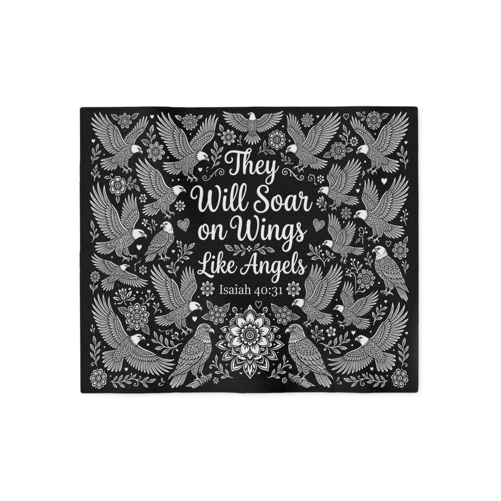 They Will Soar on Wings Like Eagles Colorable Blanket