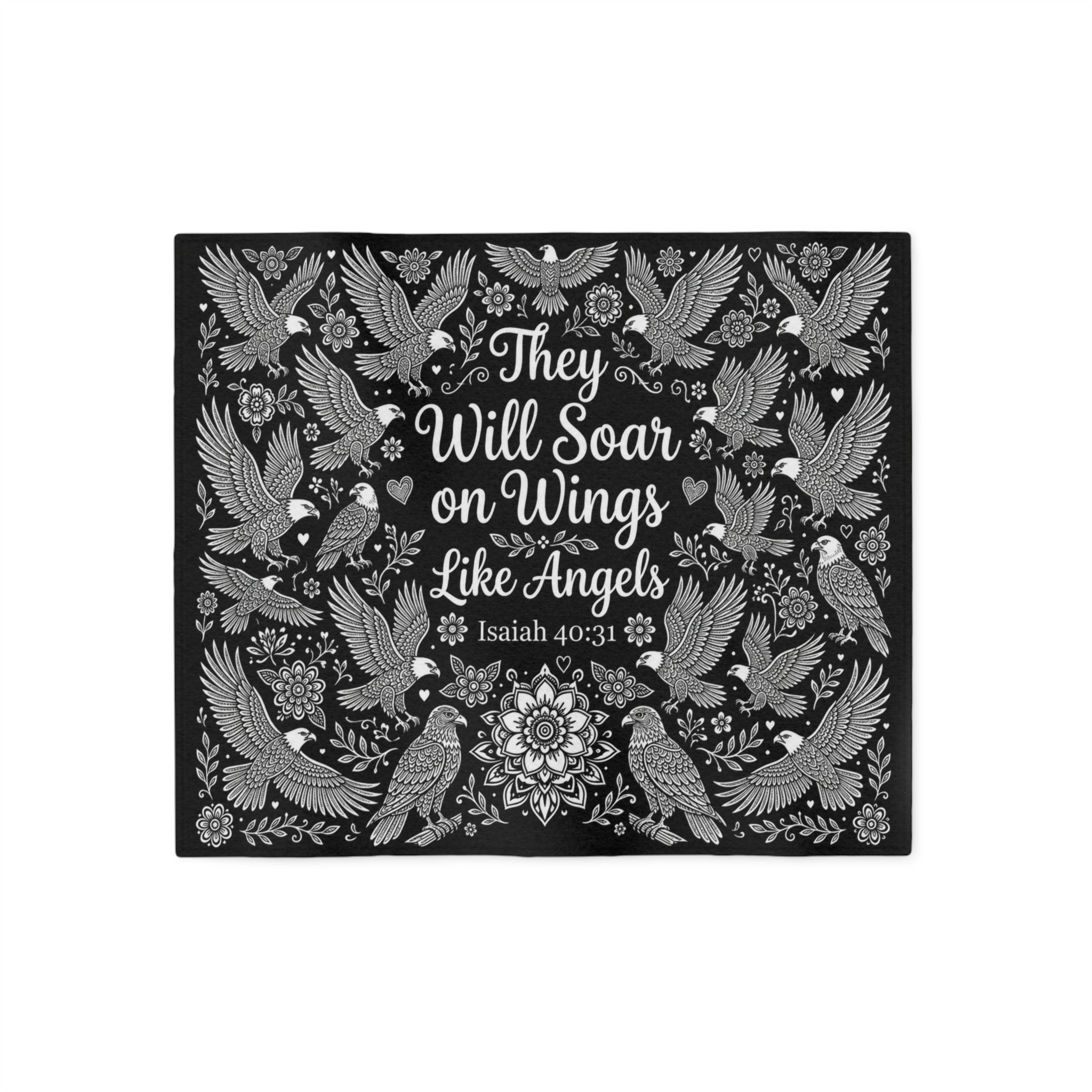 They Will Soar on Wings Like Eagles Colorable Blanket