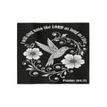 Psalms 104:33 Hummingbird Floral Sweatshirt Blanket — Christian Faith Cozy Throw