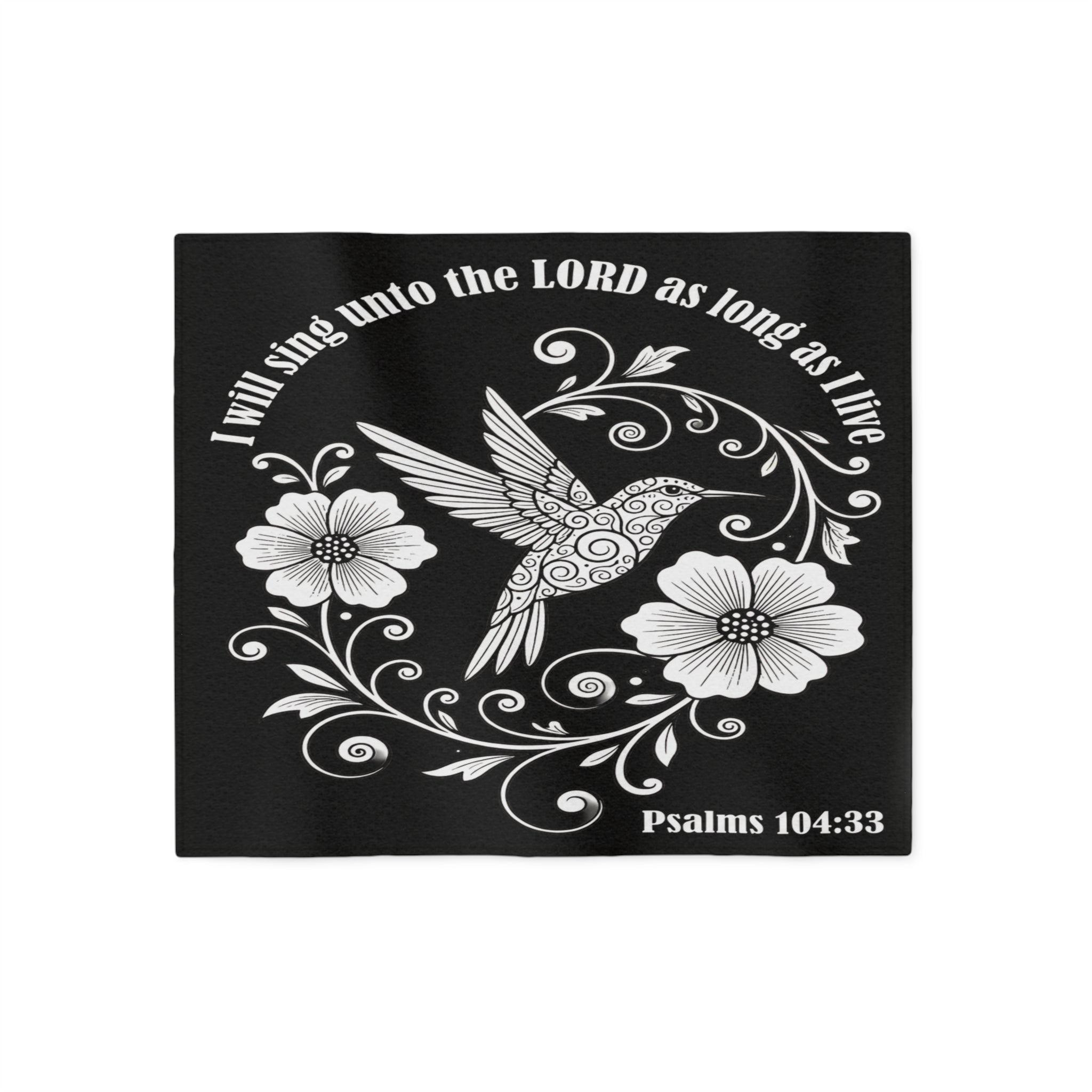Psalms 104:33 Hummingbird Floral Sweatshirt Blanket — Christian Faith Cozy Throw