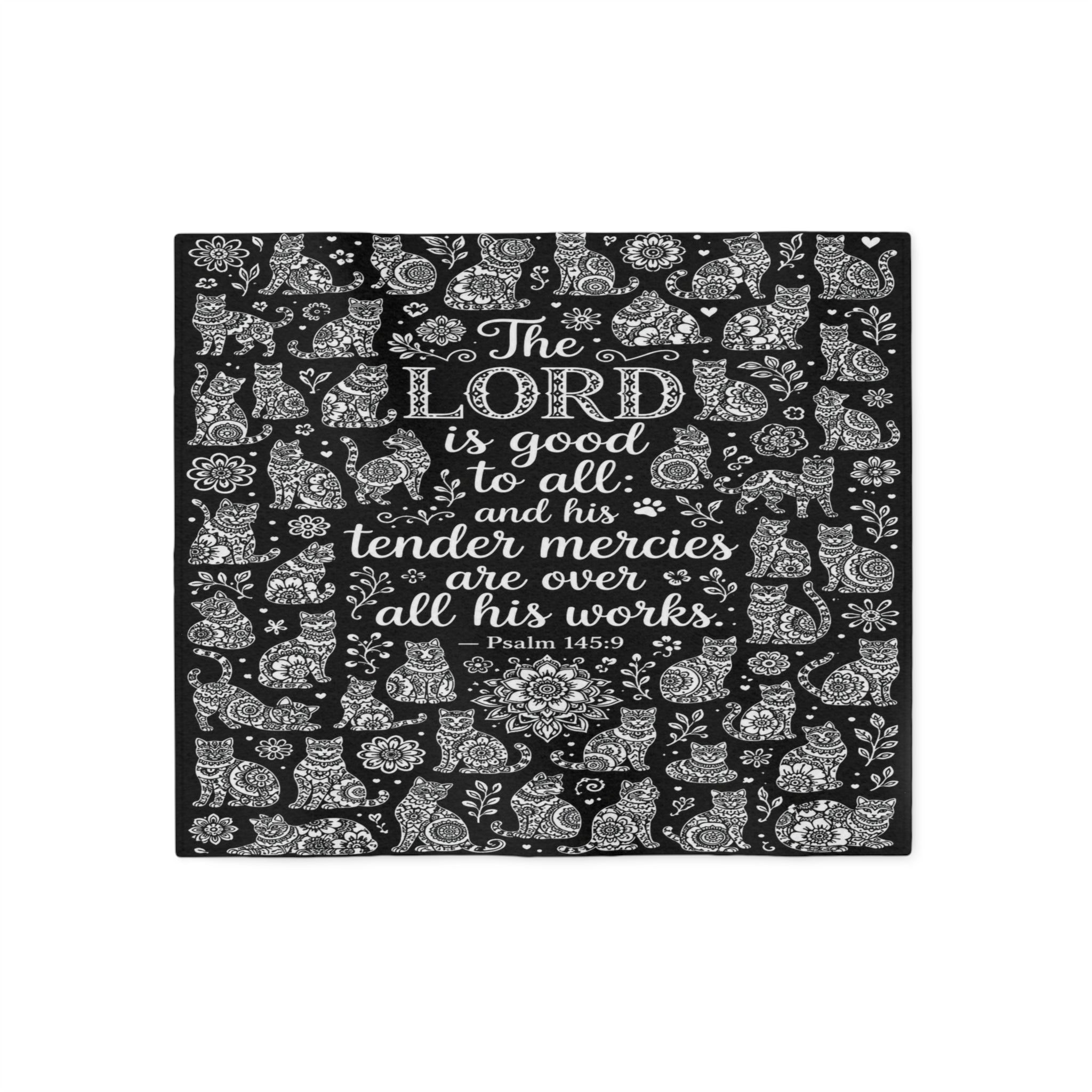 Inspirational Psalm 145 Sweatshirt Blanket — 'The Lord is Good' Cozy Faith Throw